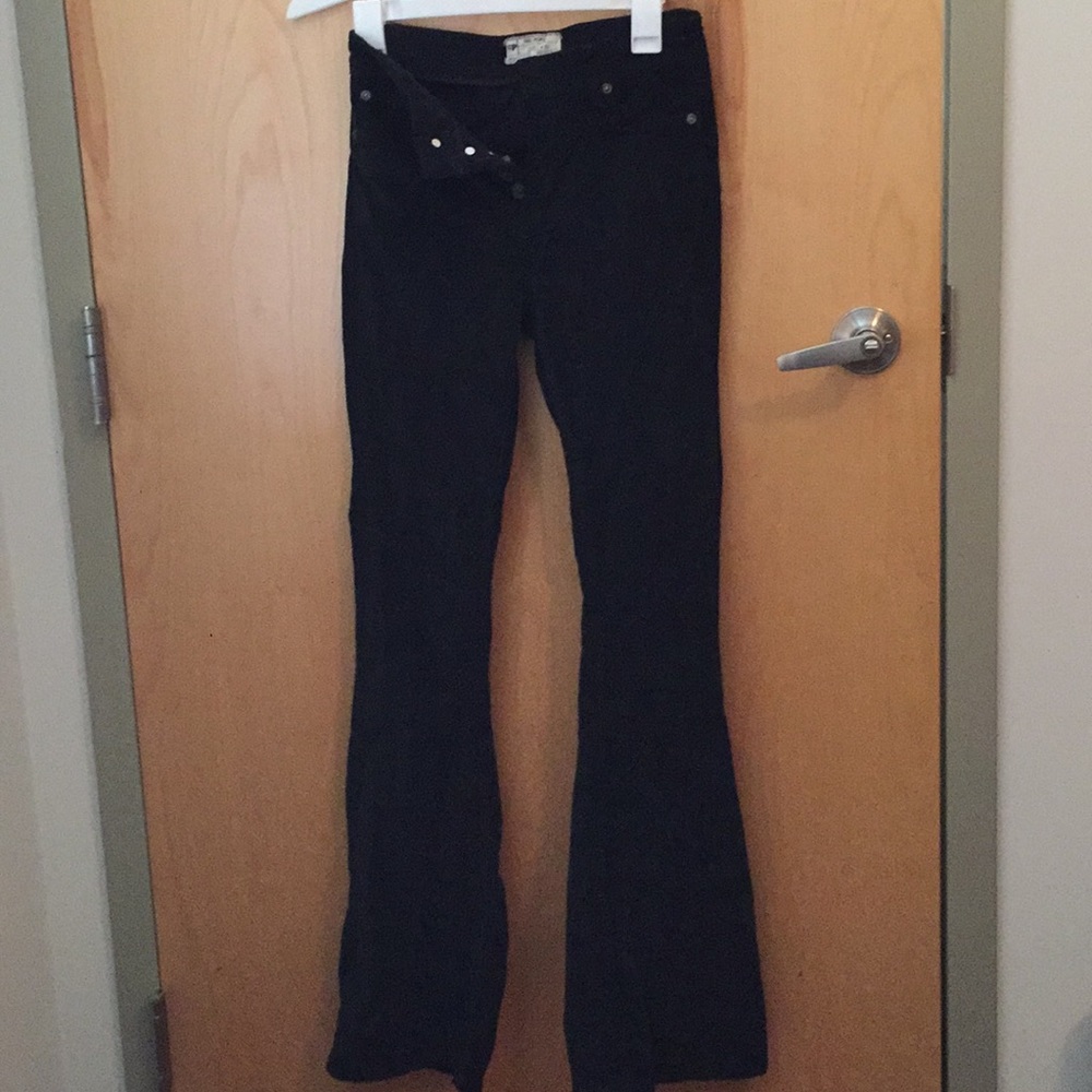 Free People Button Front Flared Corduroys